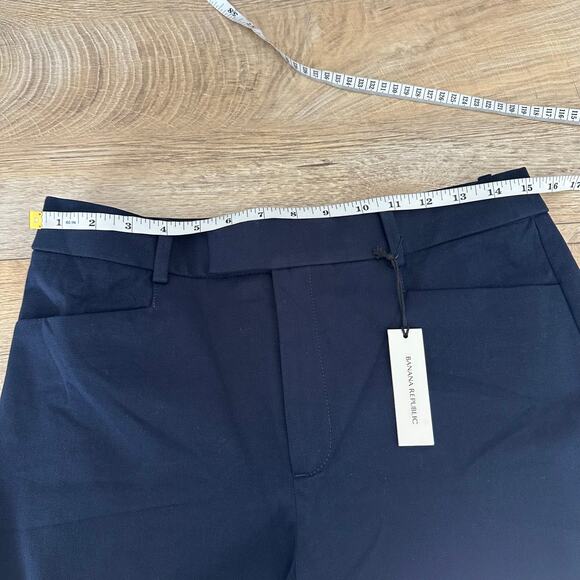 Banana Republic LONG Mid Rise Straight Sloan Pant Navy Blue 8 754557 - Picture 9 of 11